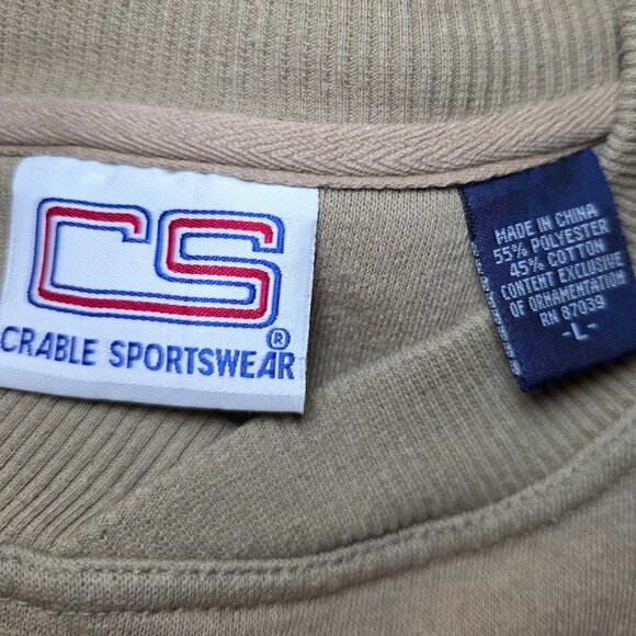 Vintage 90s University Michigan Wolverines Sweatshirt Crable Sport L - Picture 7 of 8